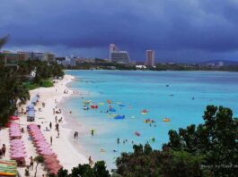 The beach of Guam Reef Resort
